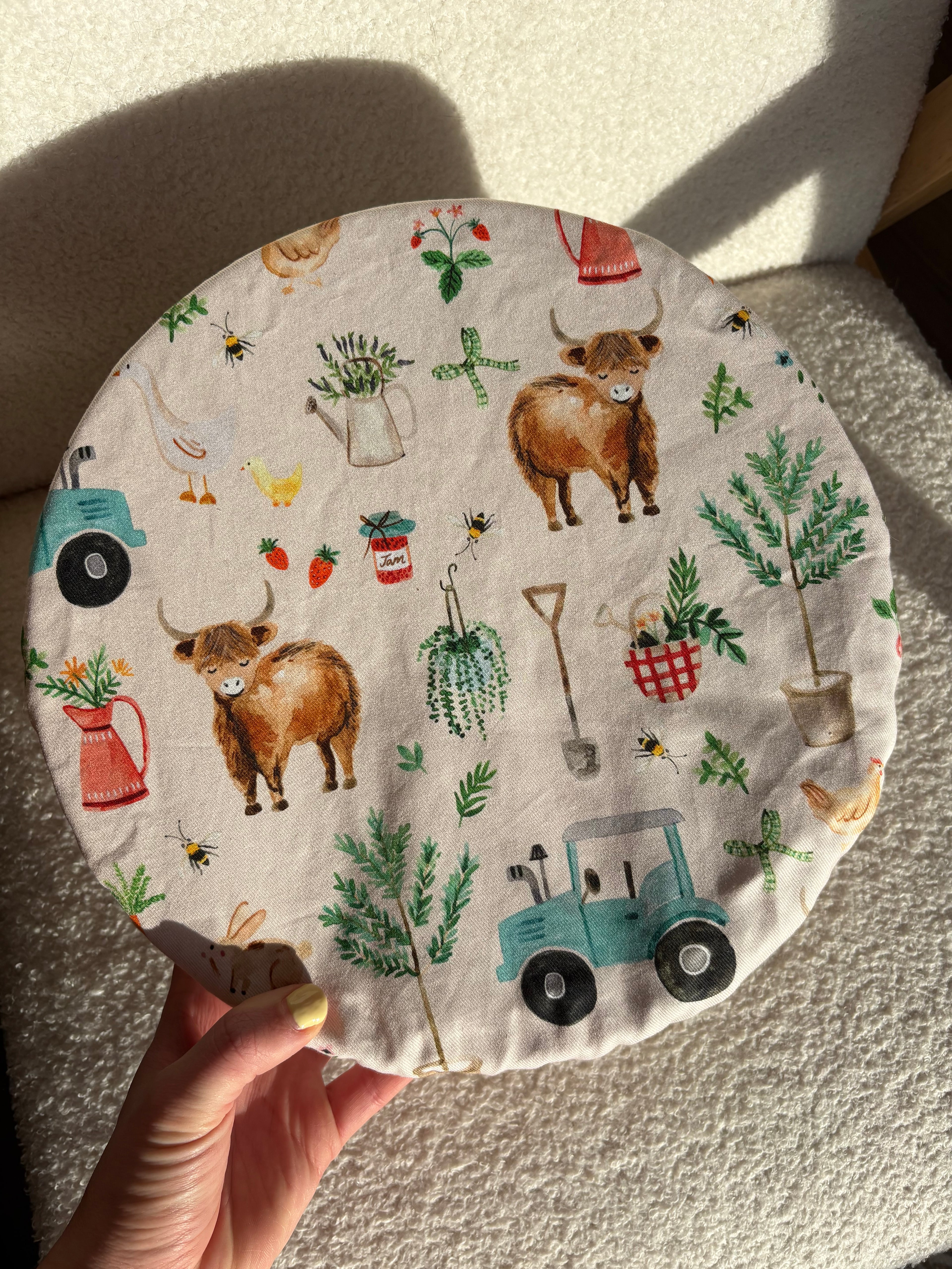 Farmhouse Reusable Bowl Cover