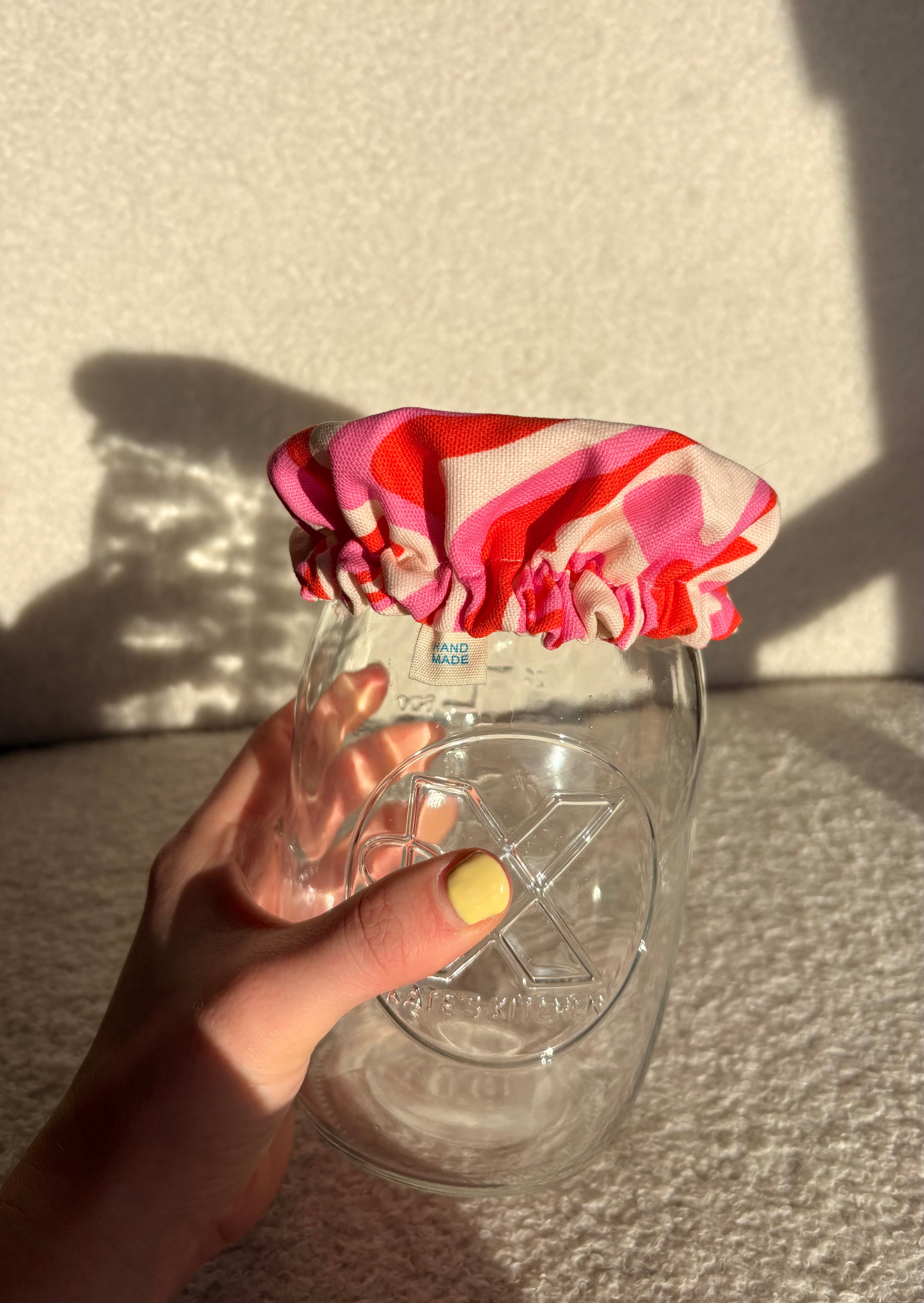 Sunset Swirl Reusable Jar Cover