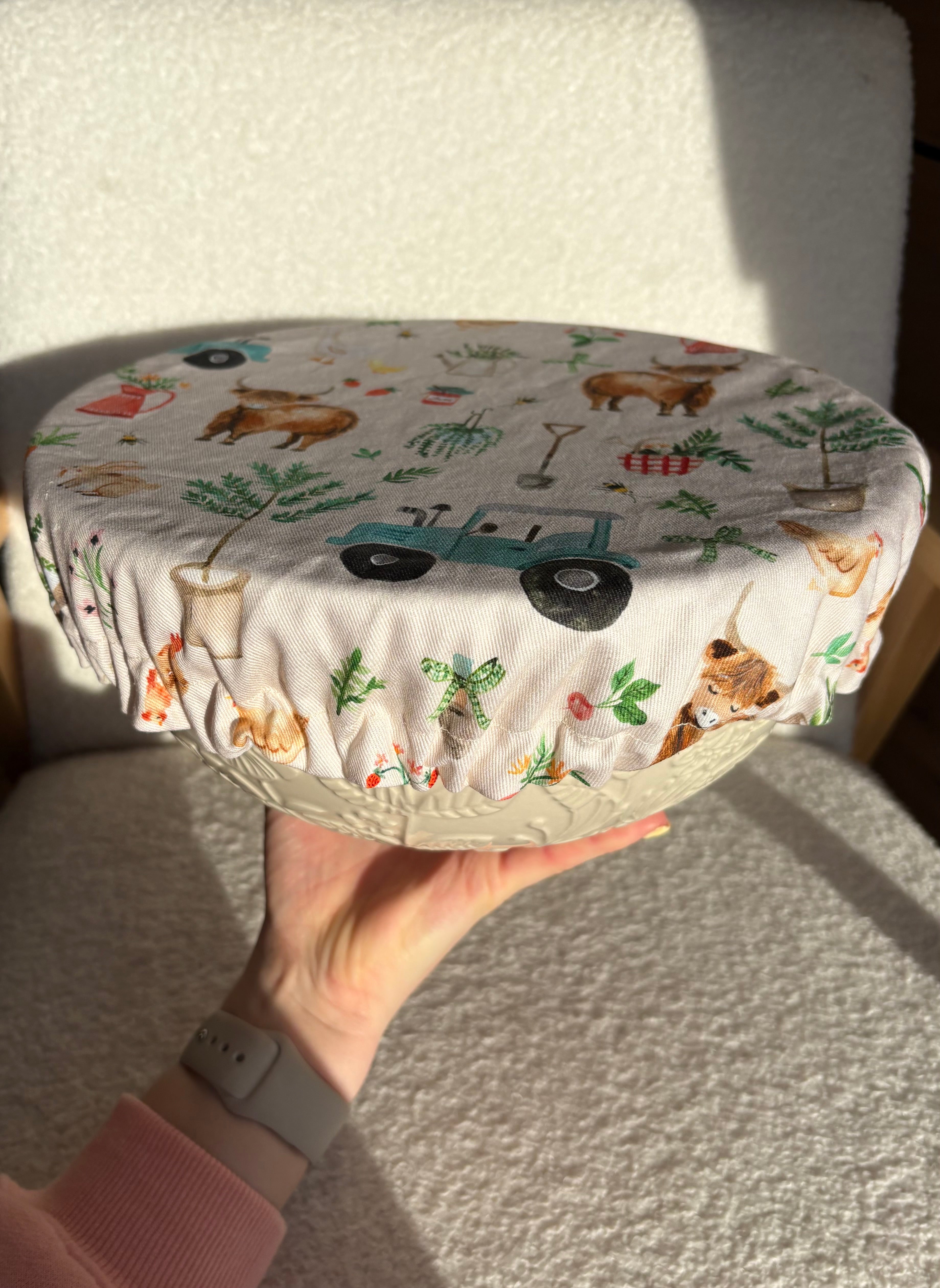 Farmhouse Reusable Bowl Cover
