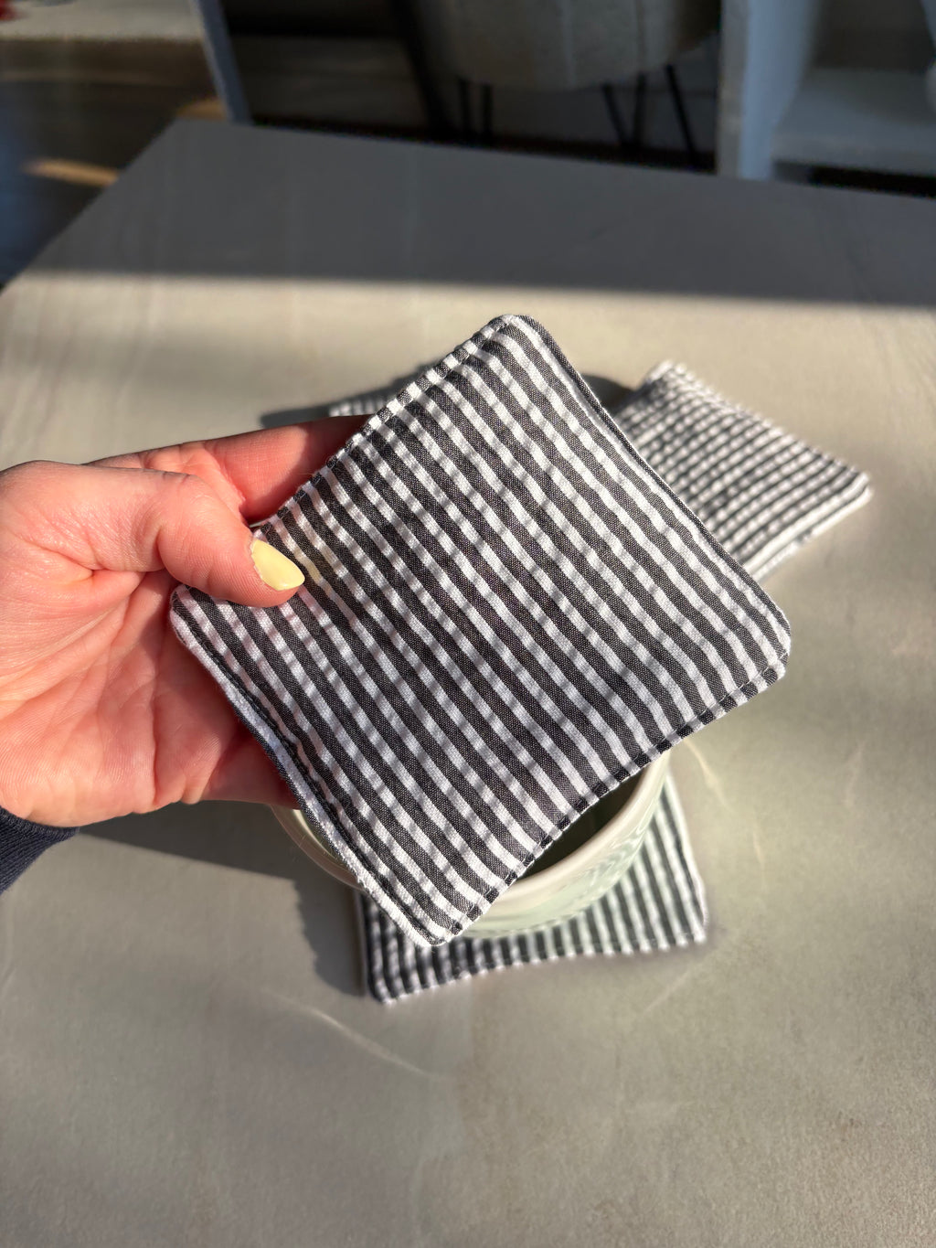 Grey Striped Cup Coaster