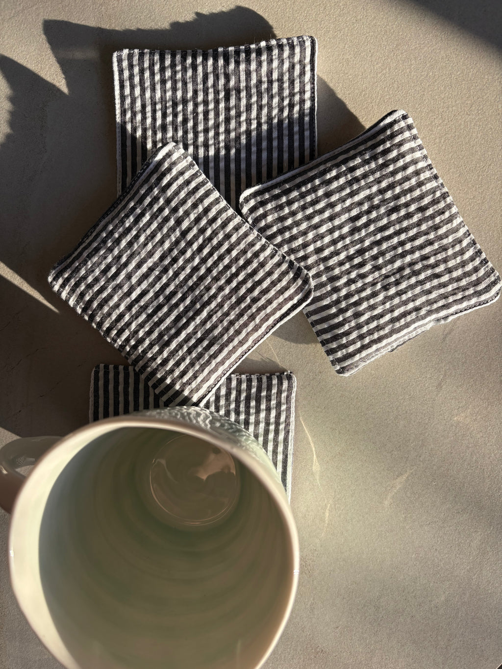 Grey Striped Cup Coaster