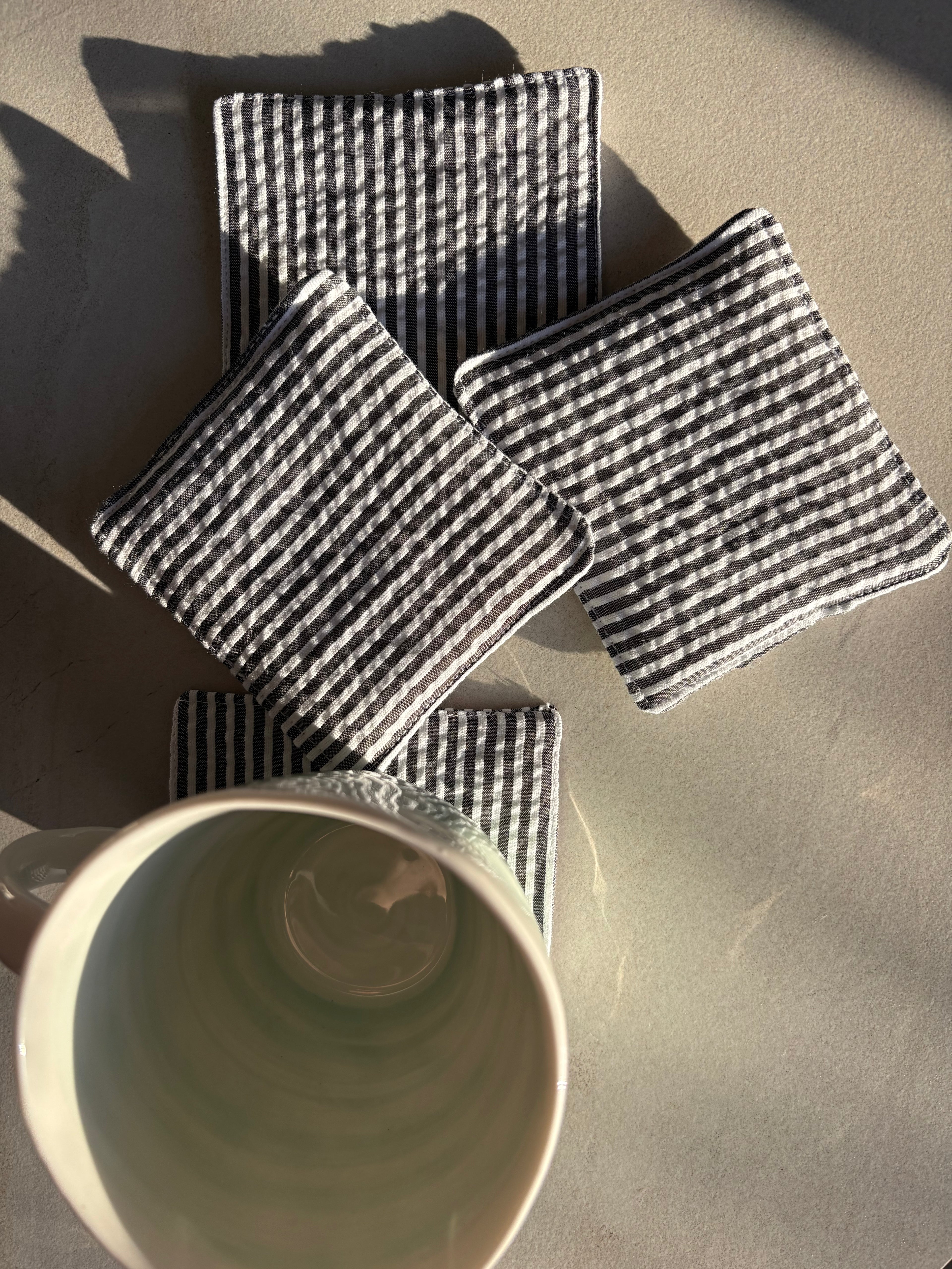 Grey Striped Cup Coaster